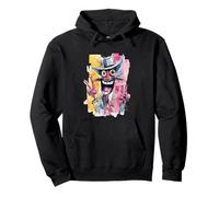 Crazy Face Double Peace Graffiti Pop Portrait Art Graphique Sweat à Capuche
