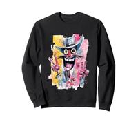 Crazy Face Double Peace Graffiti Pop Portrait Art Graphique Sweatshirt