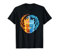 Crazy Fire and Ice Bubble Tea Boba Anime Tasse T-Shirt