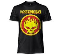 CRAZY FOR ROCK The Offspring T-shirt pour homme en coton, doux et respirant, T-shirt pour homme musical avec impression originale et résistante, unisexe adulte garçon, Noir , Large