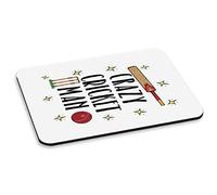 'Crazy' - Fou Cricket Man Tapis de Souris PC Ordinateur
