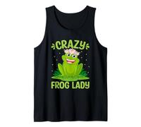 Crazy Frog Lady - Un Joli Sourire pour Les Amoureux des Grenouilles Florales Débardeur