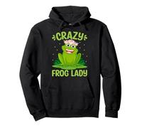 Crazy Frog Lady - Un Joli Sourire pour Les Amoureux des Grenouilles Florales Sweat à Capuche