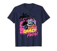 Crazy Frog Retro années 80 Coucher de Soleil Plage T-Shirt