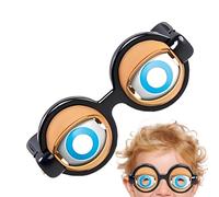 Crazy Glasses - Actionneur de clignotement déclenché par cordon, monture lunettes clignotantes pour farces amusantes, accessoire spectacles costumes Goofy Eyes, unité synthétique légère et flexible |