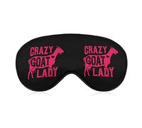 Crazy Goat Lady Masque pour les yeux pour dormir Blackout Night Bandeau avec sangle réglable pour hommes femmes Voyage Yoga Sieste