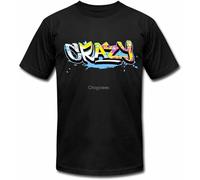 Crazy Graffiti Street Art Hip Hop T Shirt T Shirt Mens Womens Short Sleeve Shirt Graphic Tee Street Wear Size S