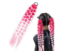 Crazy Hair Day Extension de queue de cheval tressée avec nœud à bulles - 60 cm - Cheveux doux