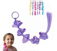 Crazy Hair Day Extensions de cheveux à paillettes pour enfants, application sans effort, utilisées pour les coiffures d'enfants (violet)