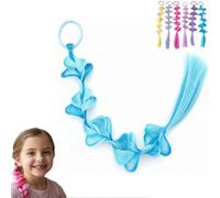 Crazy Hair Day Extensions de cheveux à paillettes pour enfants, application sans effort, utilisées pour les coiffures d'enfants (bleu)