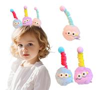 Crazy Hair Day Lot de 3 pinces à cheveux antidérapantes en forme de pompon pour filles (colorées, kawaii), accessoires de cheveux naturels amusants en vrac pour femmes et tout-petits