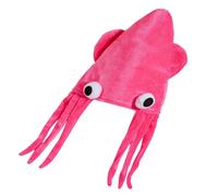 Crazy Hats Kids - Costume de chapeau de calmar respirant en peluche, 1 pièce de couvre-chef de poulpe pour la photographie, casquette de tentacule douce avec yeux mobiles, accessoire de vêtements, mas