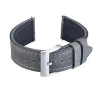 Crazy Horse Cuir Bracelet Montre, Libération Rapide Buffalo Cirée, Doublure Veau Respirante, Style Rétro Élégant, Compatible Smartwatch et Montre Classique,Vintage Naturelle (Gris, 20 נ18mm)