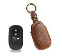 Crazy Horse - Étui de clé en cuir pour Honda pour Accord 2022-2025, 2021-2025, CR-V Pilot HR-V 2023-2026, accessoire de protection de clé (marron)