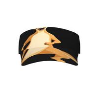 Crazy Jumping Kangourou Visière de protection solaire pour homme et femme - Casquette de baseball vide - Visière de tennis - Visière de golf - Noir