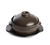 Crazy Korean Cooking Korean Stone Bowl (Dolsot), Sizzling Hot Pot pour bimbap et soupe en céramique de qualité supérieure (Medium avec couvercle)