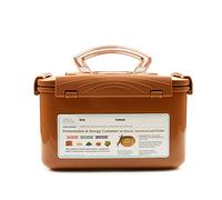 Crazy Korean Cooking Premium Kimchi Boîte de fermentation et de stockage de choucroute avec couvercle intérieur sous vide, marron sable (5,2 l)
