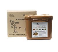 Crazy Korean Cooking Récipient de fermentation et de stockage de qualité supérieure pour kimchi, choucroute avec couvercle intérieur sous vide (1,7 l) Marron sable