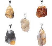 Crazy Lace Agate Pendentif percé en pierre précieuse -- ±2,5cm