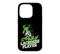 Crazy Lacrosse Joueur Lacrosse Coque pour iPhone 14 Pro