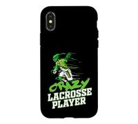 Crazy Lacrosse Joueur Lacrosse Coque pour iPhone X/XS