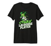 Crazy Lacrosse Joueur Lacrosse T-Shirt Haut de Gamme
