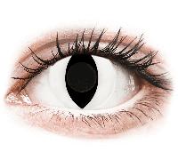 CRAZY LENS - Cat Eye White - journalières non correctrices (2 lentilles) Puissance: 0.00, BC: 8.60, Diamètre: 14.20 0.00