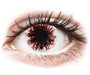 CRAZY LENS - Harlequin Black - journalières correctrices (2 lentilles) Puissance: -4.50, BC: 8.60, Diamètre: 14.20 -4.50