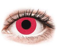 CRAZY LENS - Solid Red - journalières correctrices (2 lentilles) Puissance: +4.00, BC: 8.60, Diamètre: 14.20 +4.00