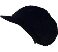 CRAZY LIZARD Chapeau Rasta Dreadlock de couleur unie Bob Marley Chapeaux pour hommes, accessoires Dreadlock Tam Bonnet Bonnet Bonnet Jamaïcain pour hommes et femmes., Noir, L