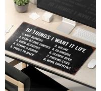 Crazy Mouse Pad Top 10 Things I Want In Life Tapis de souris Tapis de souris Gaming Tapis de souris