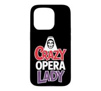 Crazy Opera Lady Amateur de Musique Coque pour iPhone 15 Pro