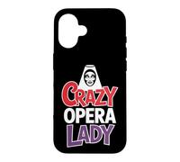 Crazy Opera Lady Amateur de Musique Coque pour iPhone 16