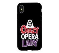 Crazy Opera Lady Amateur de Musique Coque pour iPhone X/XS
