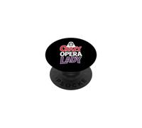Crazy Opera Lady Amateur de Musique PopSockets PopGrip Adhésif