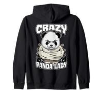 Crazy Panda Lady Ours Amusant de Dessin animé Fou Halloween Sweat à Capuche