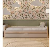 Crazy Pine Lit Enfant 90x190 cm - Lit Classique en Bois Composite (LHDF), Cachemire, Pieds en Pin, Tête/Pied de Lit, avec Tiroir de Rangement - Montage Facile - Crazy Axel