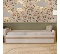 Crazy Pine Lit Enfant avec Tiroir Crazy Axel 120x200 cm - LHDF - Blanc | Un grand tiroir offre un rangement pratique pour les jouets, vêtements et linge de lit.