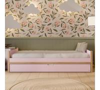 Crazy Pine Lit Enfant avec Tiroir Crazy Axel 120x200 cm - LHDF - Rose | Un grand tiroir offre un rangement pratique pour les jouets, vêtements et linge de lit.
