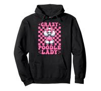 Crazy Poodle Lady Dog Girl Caniche Maman Coquette Bow Sweat à Capuche