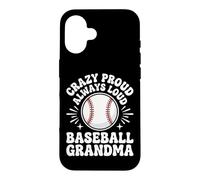 Crazy Proud Always Loud Baseball Grandma Coque pour iPhone 16