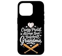 Crazy Proud Always Loud Baseball Grandma Coque pour iPhone 16 Pro