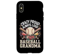 Crazy Proud Always Loud Baseball Grandma Coque pour iPhone X/XS