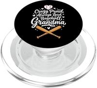 Crazy Proud Always Loud Baseball Grandma PopSockets PopGrip pour MagSafe