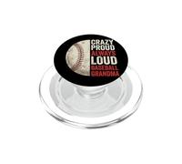 Crazy Proud Always Loud Baseball Grandma PopSockets PopGrip pour MagSafe