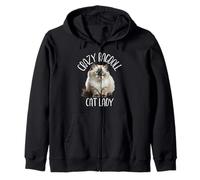 Crazy Ragdoll Cat Lady Chaton Mom Cute Funny Race Tendance Sweat à Capuche
