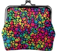 Crazy Rainbow Dots Porte-Monnaie en Cuir pour Femme, Petite Pochette à Monnaie avec Fermoir à Fermeture à glissière et Boucle de Fermeture pour Cadeau Fille