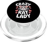 Crazy Rat Lady Funny Cartoon Rodent Dicton PopSockets PopGrip pour MagSafe