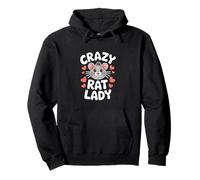 Crazy Rat Lady Funny Cartoon Rodent Dicton Sweat à Capuche