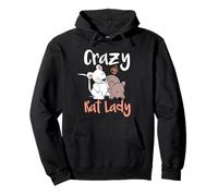 Crazy Rat Lady | Funny Pet Rat or Rodent Mom Gift Sweat à Capuche